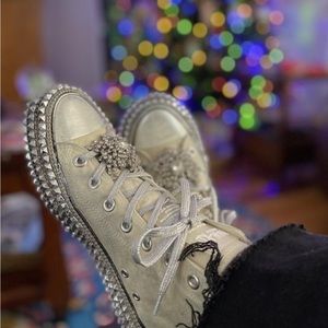 NWT Nan-Ku Free People Cruise Hi Top Sneakers Size 39 Ivory Parchment